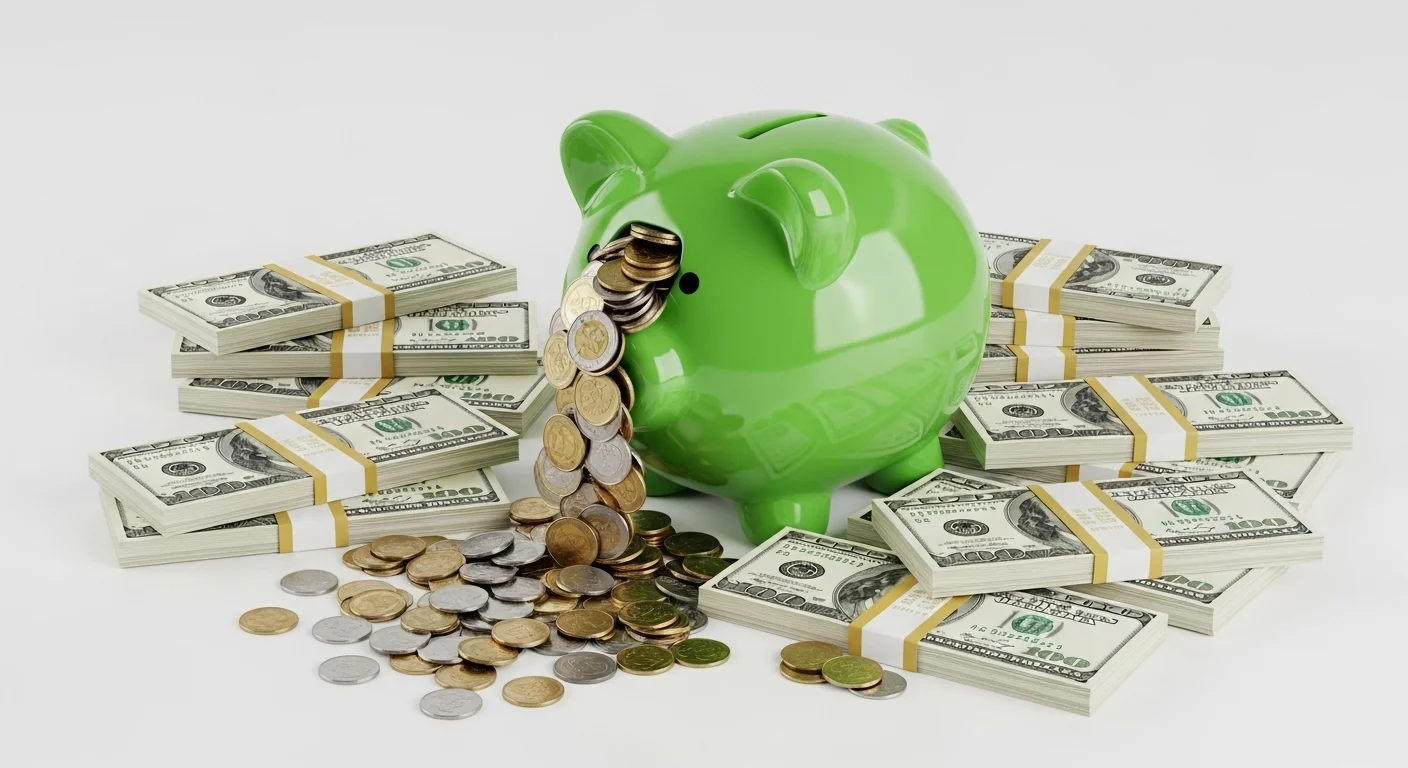 Money savings visualization showing financial benefits